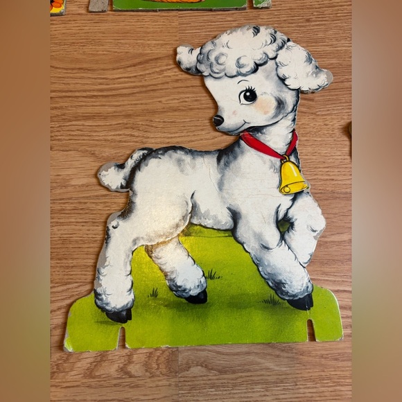 Vintage Animals Pressed Cardboard Wall Decor Lot Of 6 - Picture 6 of 11